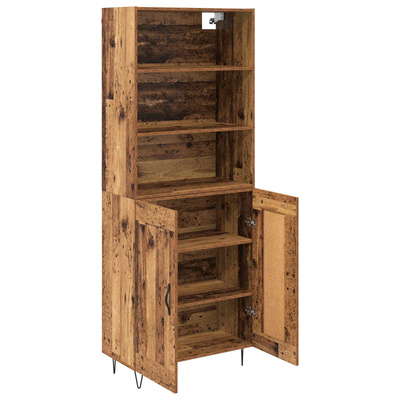 Highboard 2 szt. Stare drewno 69,5 x 34 x 180 cm