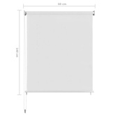vidaXL Roleta zewnętrzna, biała, 60x140 cm, HDPE