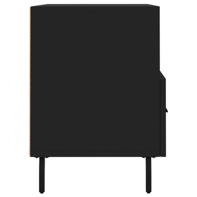 vidaXL Szafka pod TV, czarna, 80x36x50 cm, materiał drewnopochodny