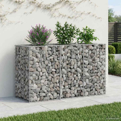 Podniesione łóżko gabionowe 130 x 50 x 80 cm Stal ocynkowana