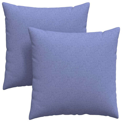 Poduszki na sofę 2 pcs Niebieski dżins 80 x 80 cm tkanina