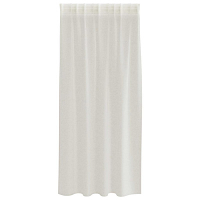 Firany Voile z zasłonami 2 pcs Kremowy 175 x 140 cm Poliester
