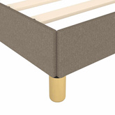 vidaXL Rama łóżka z zagłówkiem, kolor taupe, 200x200 cm, obita tkaniną model standard