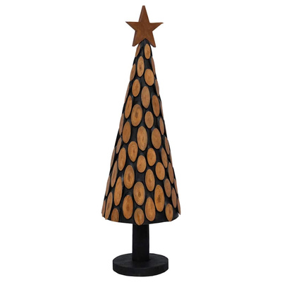 Choinka z podstawą Brązowy 149 cm Lite drewno tekowe