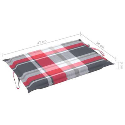 vidaXL Leżak bujany z poduszką, lite drewno tekowe