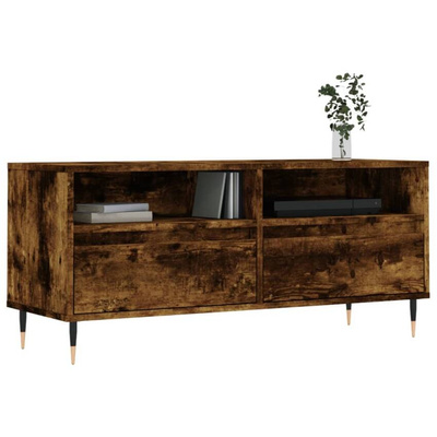 Szafka pod TV, przydymiony dąb, 100x34,5x44,5 cm vidaXL