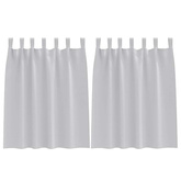 Firany blackout z kółkami 2 pcs Jasnoszary 140 x 140 cm