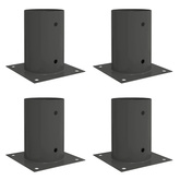 Okrągły kotwicy gruntowej 4 pcs antracytowy 15 x 15 x 15 cm
