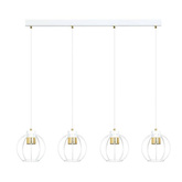 Lampa wisząca AJAX 4 WHITE/GOLD