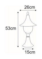 Niska zewnętrzna lampa stojąca K-8128 czarna/złota z serii BOSTON KAJA
