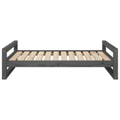vidaXL Legowisko dla psa, szare, 105,5x75,5x28 cm, lite drewno sosnowe