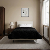 Letni Kołdra Czarny 155 x 200 cm Mikrofibra i Fleece Teddy