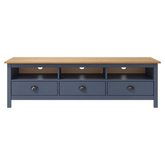 vidaXL Szafka pod TV Hill, szara, 158x40x47 cm, lite drewno sosnowe