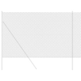 Ogrodzenie łańcuchowe 10 x 1,6 m Stal Szary