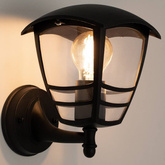 Ogrodowa oprawa elewacyjna kinkiet IMMA BLACK UP E27 czarny IP44 EDO777378 EDO Solutions