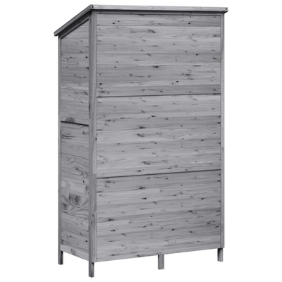 Shed ogrodowy Szary 106 x 56 x 176,5 cm Drewno Świerkowe