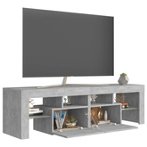 vidaXL Szafka pod TV z oświetleniem LED, szarość betonu 140x36,5x40 cm