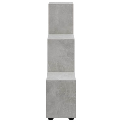 Regał schodkowy, szary beton, 107 cm, materiał drewnopochodny