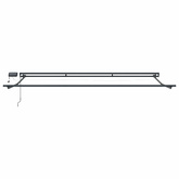 Ręczny ramowy zewnętrzny markizowy z LED Antracyt 4,5 × 3 m