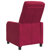 Fotel recliner Czerwone wino Welur
