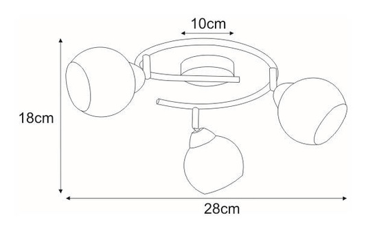Lampa sufitowa K-C9530/3 z serii ATRIA KAJA