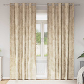 Zasłony z weluru z zasłonami 2 pcs Kremowy 245 x 140 cm Aksamit