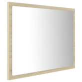 vidaXL Lustro łazienkowe LED, kolor dąb sonoma, 60x8,5x37 cm, akryl