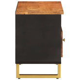 vidaXL Szafka pod TV, brązowo-czarna 80x33,5x46 cm, lite drewno mango