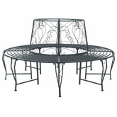 Ławka Drzewna 8 -osobowy Ø 160 x 89 cm steel Srebrnoszary