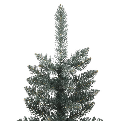 Sztuczna, smukła choinka ze stojakiem, zielona, 210 cm, PVC