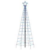 vidaXL Choinka z lampek, z kołkami, 220 kolorowych LED, 180 cm