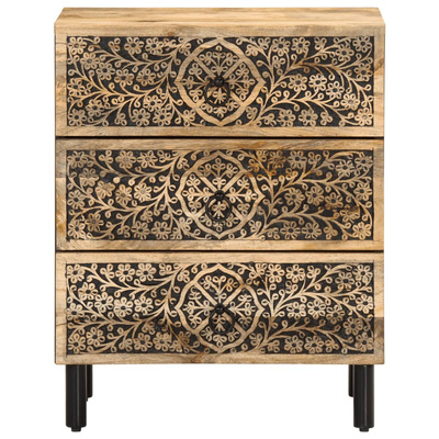 Szafka nocna, 50x33x60 cm, lite drewno mango