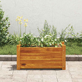 Podwyższona donica ogrodowa, drewno akacjowe, 50x25x25 cm