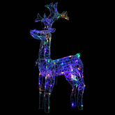 vidaXL Świąteczna dekoracja, renifer, 90 diod LED, 60x16x100 cm, akryl