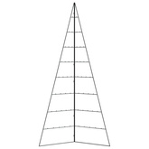 Metalowa choinka świąteczna, do dekoracji, czarna, 210 cm