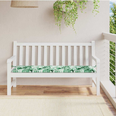 Poduszka na ławkę Materiał Oxford Wzór w liście 150 x 50 x 3 cm
