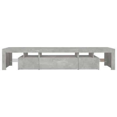 vidaXL Szafka pod TV z oświetleniem LED, szarość betonu 215x36,5x40 cm