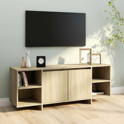 Szafka pod TV, dąb sonoma, 130x35x50 cm materiał drewnopochodny