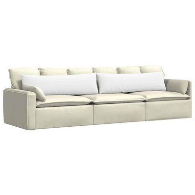 Poduszki na sofę 2 pcs Biały 145 x 40 cm tkanina