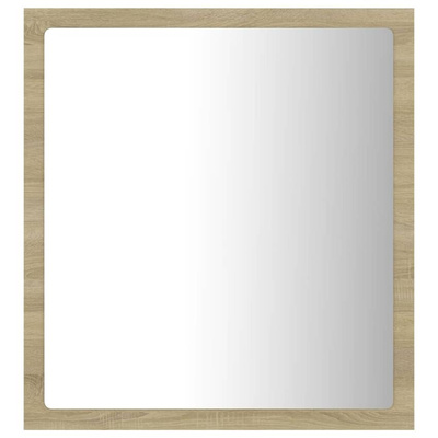 vidaXL Lustro łazienkowe LED, kolor dąb sonoma, 40x8,5x37 cm, akryl