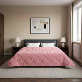 Zimowa Kołdra Różowy 240 x 260 cm Mikrofibra i Fleece Teddy