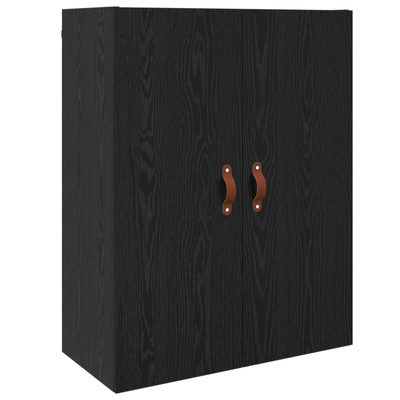 Highboard Czarny Dąb 69,5 x 34 x 180 cm Drewno inżynieryjne