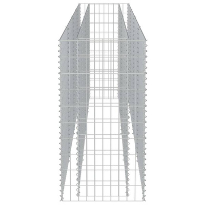 vidaXL Podwyższona donica gabionowa, galwanizowana stal, 360x50x100 cm