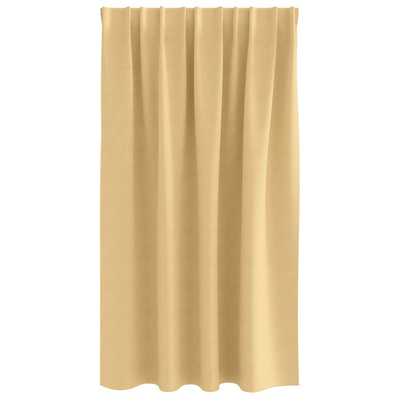 Firany blackout z kółkami 2 pcs Beżowy 140 x 140 cm Poliester