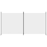 Parawan 2-panelowy, biały, 348x180 cm, tkanina