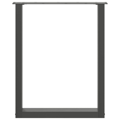 Nogi do stołu jadalnego w kształcie litery U 2 szt. Antracyt 60x(72-73) cm Stal