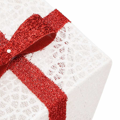 Podświetlane prezenty świąteczne, 3 szt., 64 LED, ciepła biel