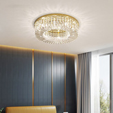 Plafon kryształowy glamour, nowoczesny 40 cm złoty STELLA GOLD ADANI AD313