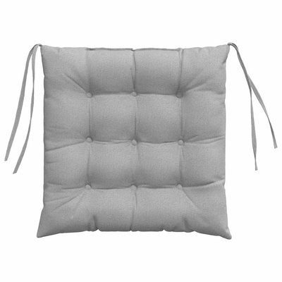 Poduszki na siedziska 4 pcs Szary chmur 40 x 40 x 6 cm tkanina