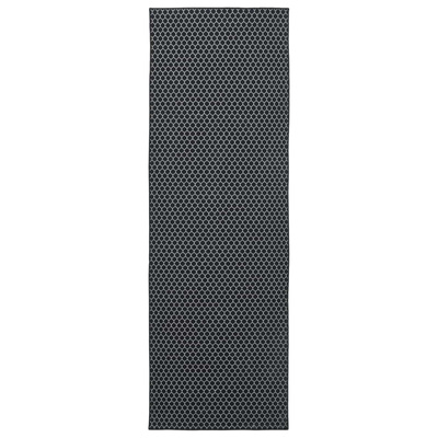 Chodnik dywanowy ORIZ 1150 gsm Czarny wzór siatkowy